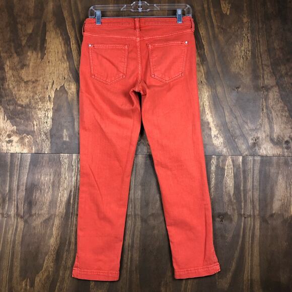 Pilcro and the Letterpress Womens Jeans Orange Fit Capri Cropped Cotton Blend 26 - Picture 10 of 12